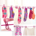 Portable Clothing clothesline with 12 clips