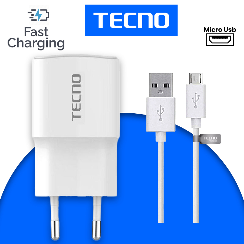 [30133] Tecno 18 Watt Genuine Charger EU Plug with Type C Cable